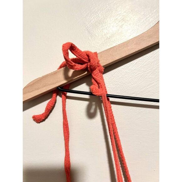 NWT Urban Outfitters Orange Gauze Tie Strap Wide Leg Jumpsuit 100% Cotton Small - Picture 2 of 11